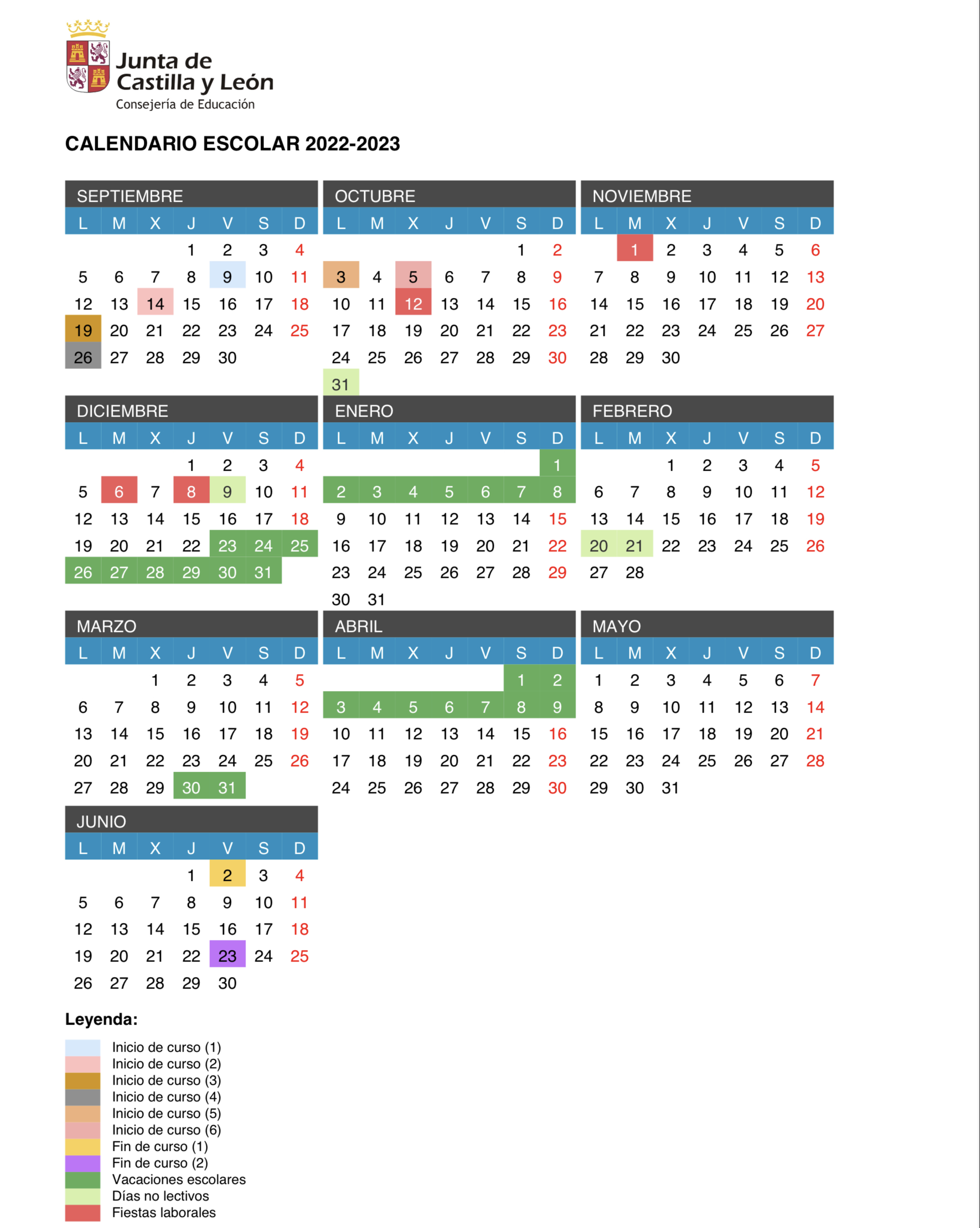 Calendario Escolar 22-23